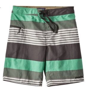 Patagonia Mens Wavefarer Board Shorts 19”Striped Quick Dry Surf Sz 36‎ Trunks